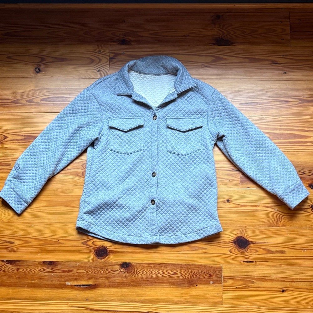 Quilted Button-Up Jacket